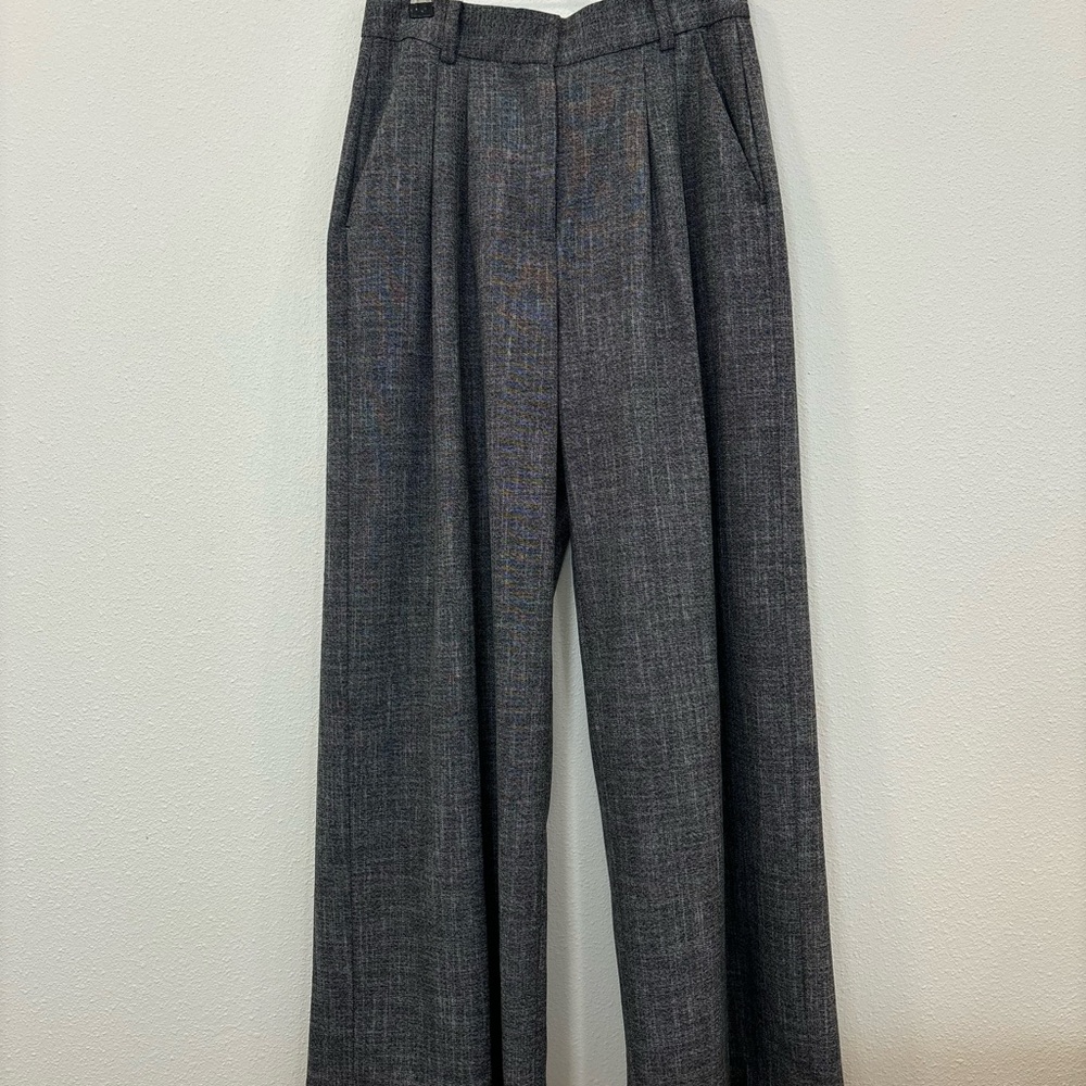 Nordstrom Grey Wide Leg Dress Pants
